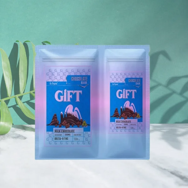 Dual Compartment Custom Mylar Bags  5 x 6  - (1/4 oz)